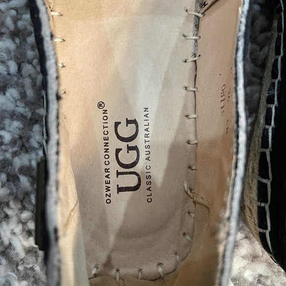 UGG leather women's pony calfskin espadrilles moccasins flats US size 6B - Picture 3 of 9